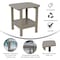Flash Furniture Brown 2 Tier Adirondack Style Patio Side Table LE-HMP-1035-1517H-BR-GG - alternate 7